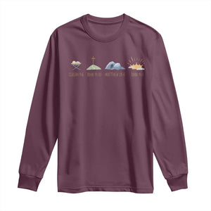 The Life Of Jesus Christ Religious Bible Verse Long Sleeve Shirt TS11 Maroon Print Your Wear