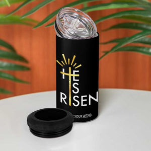 He Is Risen 4 in 1 Can Cooler Tumbler Christian Easter Day Religious Bible Verse Cross TS11 Print Your Wear