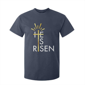 He Is Risen T Shirt For Kid Christian Easter Day Religious Bible Verse Cross TS11 Navy Print Your Wear