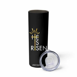 He Is Risen Skinny Tumbler Christian Easter Day Religious Bible Verse Cross TS11 Print Your Wear