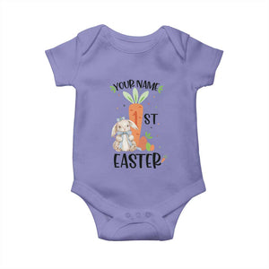 Personalized Easter Day Baby Onesie Custom Text 1st Easter Cute Bunny Carrot TS11 Violet Print Your Wear