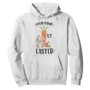 Personalized Easter Day Hoodie Custom Text 1st Easter Cute Bunny Carrot TS11 White Print Your Wear