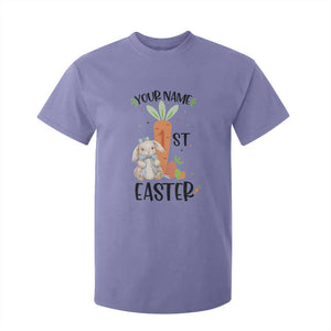 Personalized Easter Day T Shirt For Kid Custom Text 1st Easter Cute Bunny Carrot TS11 Violet Print Your Wear