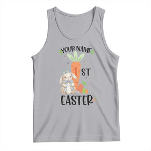 Personalized Easter Day Tank Top Custom Text 1st Easter Cute Bunny Carrot TS11 Athletic Heather Print Your Wear