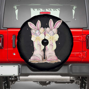 Funny Easter Day Cowgirl Egg Cowboy Boots Spare Tire Cover TS11 Black Print Your Wear