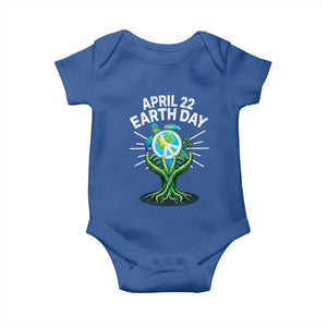 Happy Earth Day April 22 Baby Onesie Restore Earth Sea Turtle Tree Peace Sign TS11 Royal Blue Print Your Wear