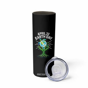 Happy Earth Day April 22 Skinny Tumbler Restore Earth Sea Turtle Tree Peace Sign TS11 Print Your Wear