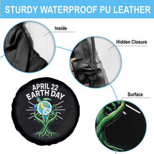 Happy Earth Day April 22 Spare Tire Cover Restore Earth Sea Turtle Tree Peace Sign TS11 Print Your Wear