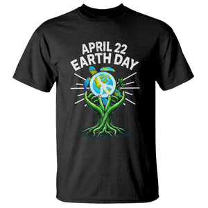 Happy Earth Day April 22 T Shirt Restore Earth Sea Turtle Tree Peace Sign TS11 Black Print Your Wear