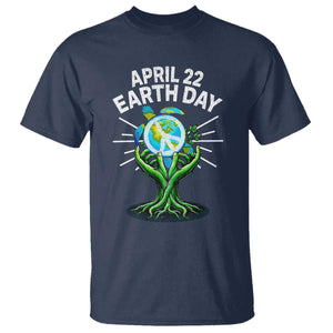 Happy Earth Day April 22 T Shirt Restore Earth Sea Turtle Tree Peace Sign TS11 Navy Print Your Wear