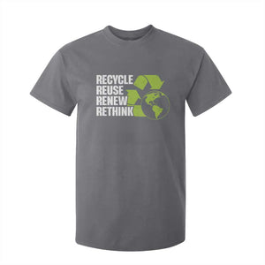 Recycle Reuse Renew Rethink Environmental Activism T Shirt For Kid TS11 Charcoal Print Your Wear