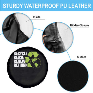Recycle Reuse Renew Rethink Environmental Activism Spare Tire Cover TS11 Print Your Wear
