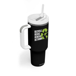 Recycle Reuse Renew Rethink Environmental Activism Tumbler With Handle TS11 Print Your Wear