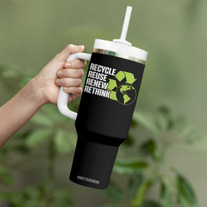 Recycle Reuse Renew Rethink Environmental Activism Tumbler With Handle TS11 Print Your Wear