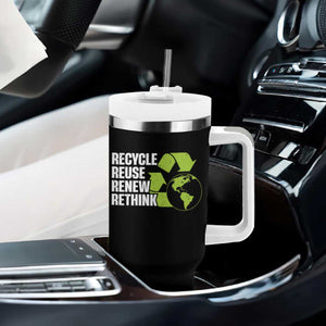 Recycle Reuse Renew Rethink Environmental Activism Tumbler With Handle TS11 Print Your Wear