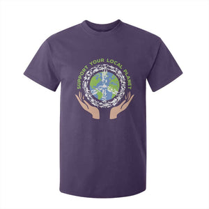 Earth Day Support Your Local Planet T Shirt For Kid Peace Sign Animals TS11 Purple Print Your Wear