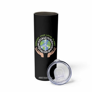 Earth Day Support Your Local Planet Skinny Tumbler Peace Sign Animals TS11 Print Your Wear