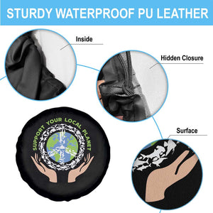 Earth Day Support Your Local Planet Spare Tire Cover Peace Sign Animals TS11 Print Your Wear