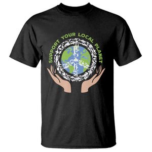 Earth Day Support Your Local Planet T Shirt Peace Sign Animals TS11 Black Print Your Wear