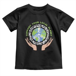 Earth Day Support Your Local Planet Toddler T Shirt Peace Sign Animals TS11 Black Print Your Wear