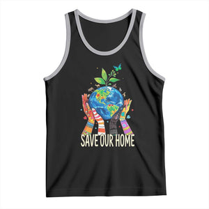Save Our Home Animals Wildlife Conservation Earth Day Tank Top TS11 Black Athletic Heather Print Your Wear