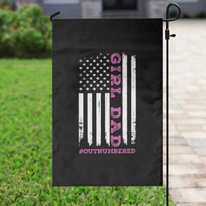 Funny Girl Dad Outnumbered Garden Flag Vintage American Flag Father's Day TS11 Print Your Wear