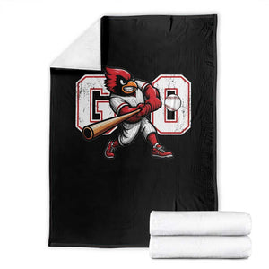 Go Cardinal Playing Baseball Graphic Throw Blanket for Sports Fan TS11 Black Print Your Wear