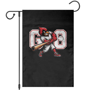 Go Cardinal Playing Baseball Graphic Garden Flag for Sports Fan TS11 Black Print Your Wear