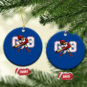 Go Cardinal Playing Baseball Graphic Ceramic Ornament for Sports Fan TS11 1pc Blue Print Your Wear