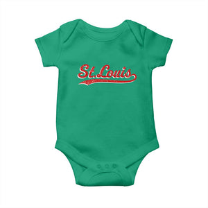St Louis Sports Script Retro Baseball Lovers Proud City Baby Onesie TS11 Irish Green Print Your Wear
