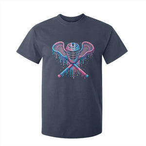 Lacrosse Drip Ice Cream Lax Helmet Sticks Sport Player T Shirt For Kid TS11 Navy Print Your Wear