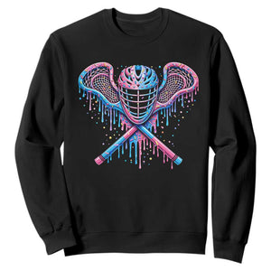 Lacrosse Drip Ice Cream Lax Helmet Sticks Sport Player Sweatshirt TS11 Black Print Your Wear