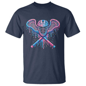 Lacrosse Drip Ice Cream Lax Helmet Sticks Sport Player T Shirt TS11 Navy Print Your Wear