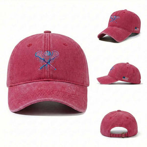 Lacrosse Drip Ice Cream Lax Helmet Sticks Sport Player Washed Cotton Baseball Cap TS11 Washed Cap Universal Fit Red Print Your Wear