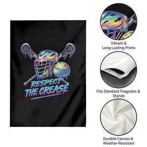 Respect The Crease Lacrosse Drip Garden Flag Funny Lax Goalie TS11 Print Your Wear