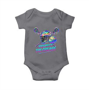 Respect The Crease Lacrosse Drip Baby Onesie Funny Lax Goalie TS11 Charcoal Print Your Wear
