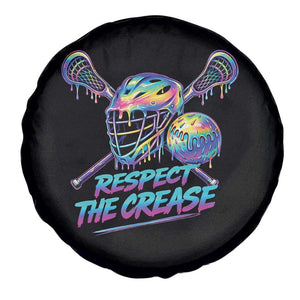 Respect The Crease Lacrosse Drip Spare Tire Cover Funny Lax Goalie TS11 Print Your Wear