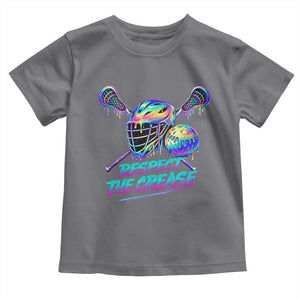 Respect The Crease Lacrosse Drip Toddler T Shirt Funny Lax Goalie TS11 Charcoal Print Your Wear