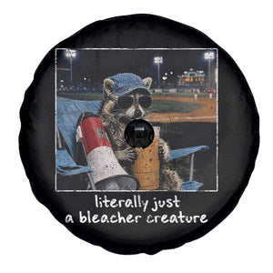 Baseball Raccoon Literally Just a Bleacher Creature Spare Tire Cover Funny Trash Panda Drinking Iced Coffee Ballfield TS11 Print Your Wear