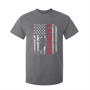 Lacrosse American Flag Lax Women 4th of July T Shirt For Kid TS11 Charcoal Print Your Wear