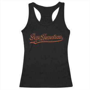 San Francisco Sports Script Retro Baseball Lovers Proud City Racerback Tank Top TS11 Black Print Your Wear