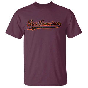 San Francisco Sports Script Retro Baseball Lovers Proud City T Shirt TS11 Maroon Print Your Wear
