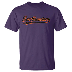 San Francisco Sports Script Retro Baseball Lovers Proud City T Shirt TS11 Purple Print Your Wear