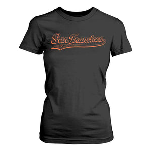 San Francisco Sports Script Retro Baseball Lovers Proud City T Shirt For Women TS11 Black Print Your Wear