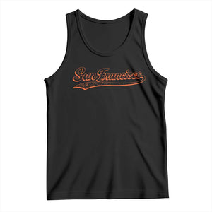 San Francisco Sports Script Retro Baseball Lovers Proud City Tank Top TS11 Black Print Your Wear
