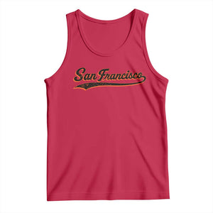 San Francisco Sports Script Retro Baseball Lovers Proud City Tank Top TS11 Red Print Your Wear