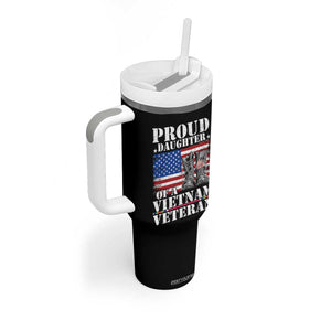 Proud Daughter Of A Vietnam Veteran Tumbler With Handle American Flag Army Boots TS11 Print Your Wear