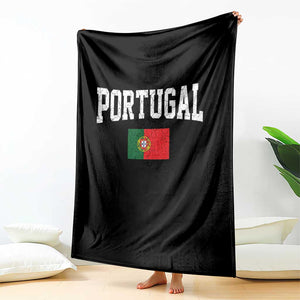 Vintage Portugal Flag Portuguese Pride Throwback Design Throw Blanket