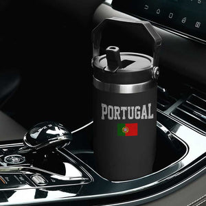 Vintage Portugal Flag Portuguese Pride Throwback Design Flip Straw Tumbler