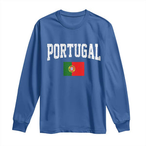 Vintage Portugal Flag Portuguese Pride Throwback Design Long Sleeve Shirt